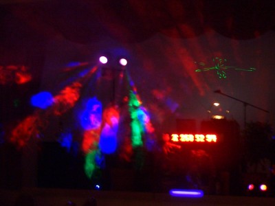 Lichtshow im Nebel